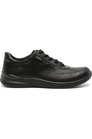 Ecco Irving logo-embossed leather sneakers