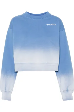 Sporty & Rich Logo-embroidered cropped sweatshirt
