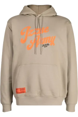 Izzue Logo-embroidered cotton hoodie