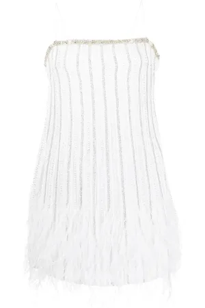 Retrofete Rubina sequin feather embellished dress
