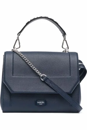 LANCEL Logo-print leather tote bag