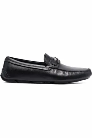 Giorgio Armani Logo-plaque leather loafers