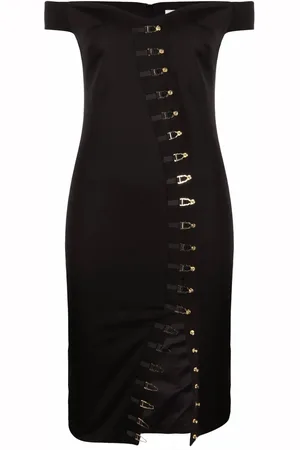 MURMUR Off-shoulder hook fastening midi dress