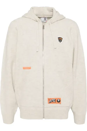 A Bathing Ape Moonface-logo zip-up cardigan