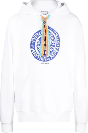 MARCELO BURLON Swirl-print cotton hoodie