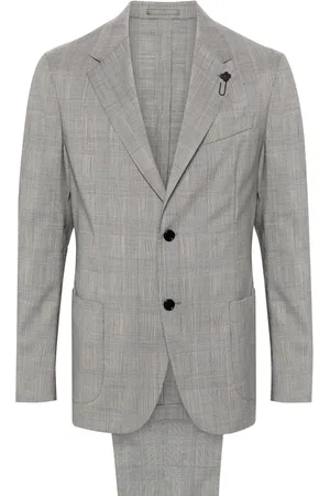 LARDINI Prince-of-Wales-check wool suit