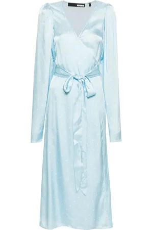 ROTATE Polka-dot wrap dress