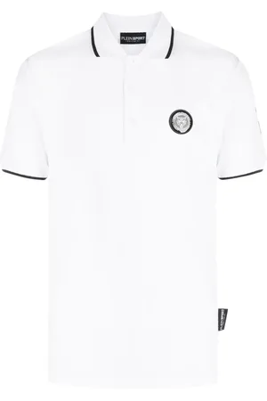Philipp Plein SS logo-patch cotton polo shirt