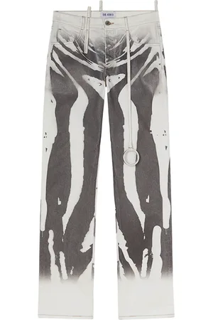 The Attico Abstract-print jeans