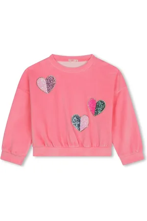 Billieblush Sequin-embellished velvet sweatshirt
