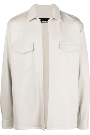 Styland X notRainProof open-front cotton shirt jacket