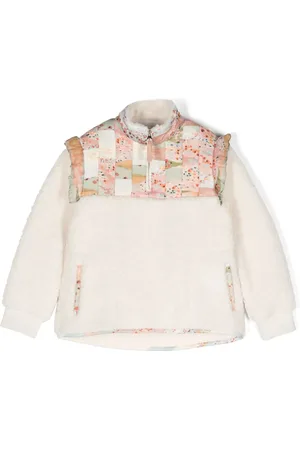 Chloé Panelled-design high-neck sweatshirt