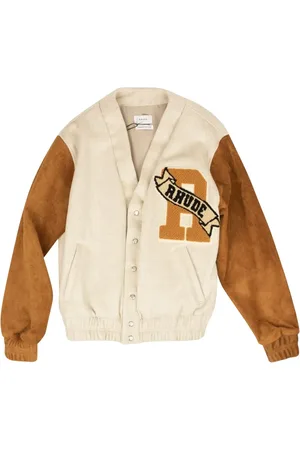 Rhude "Beige/Tan" suede bomber jacket