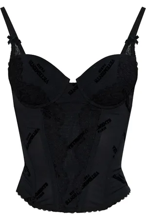 Vetements Flocked-logo corset