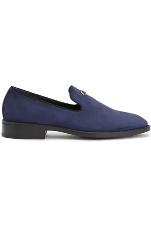 Giuseppe Zanotti Imrham logo-plaque suede loafers