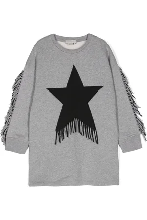 Stella McCartney Fringed Star cotton sweatshirt