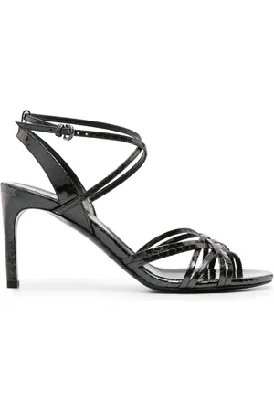 ROBERTO DEL CARLO 85mm snakeskin-effect sandals