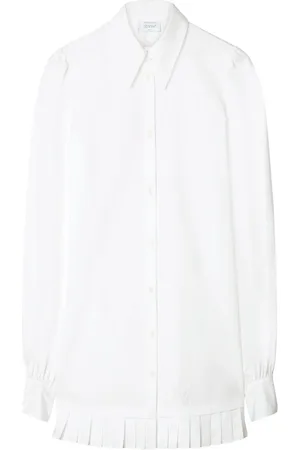 OFF-WHITE Poplin pleated shirt dress