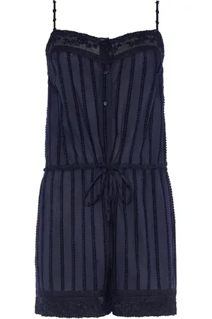 ERES Pastel lace-detailing playsuit