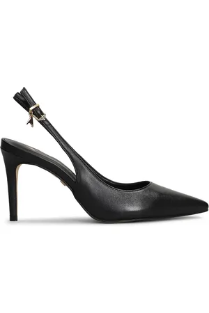 CARRANO 87mm charm leather slingback pumps