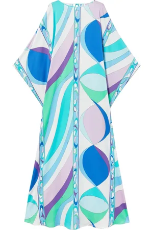 Puccini Pesci-print kaftan maxi dress