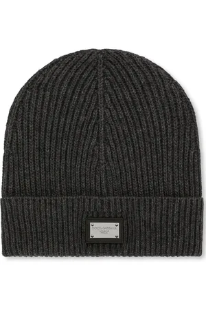 Dolce & Gabbana Logo-tag cashmere-wool beanie