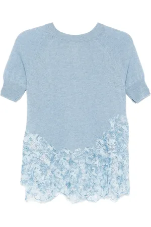 ERMANNO SCERVINO Lace-panel T-shirt
