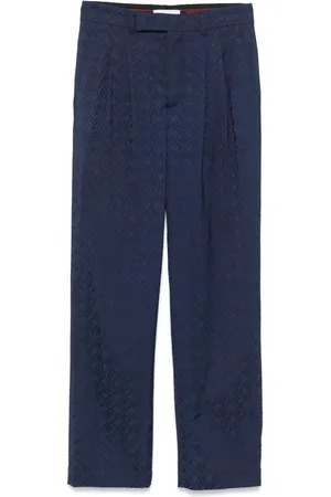 Marine Serre Moon Diamond-jacquard trousers