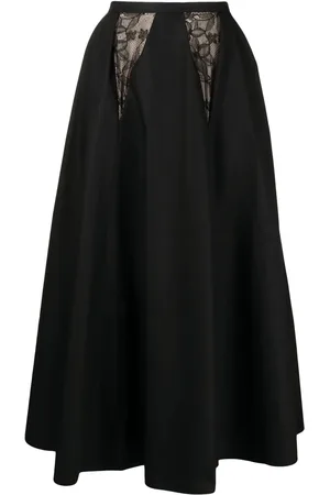 Giambattista Valli Lace-detail high-waist skirt