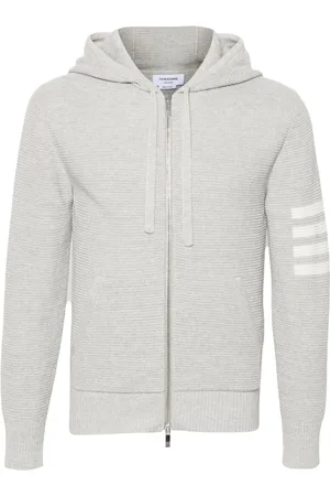 Thom Browne Waffle-knit zip-up hoodie