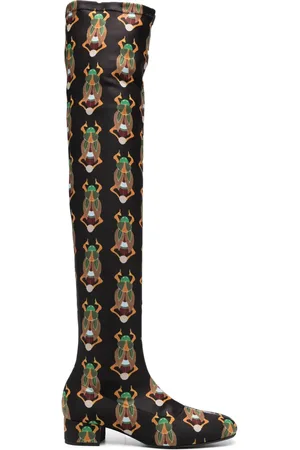 La DoubleJ Edie 40mm scarab-jacquard boots