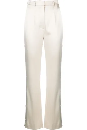 Nanushka Felina side-button satin pants