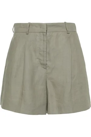 Kiton Pleated detail linen shorts