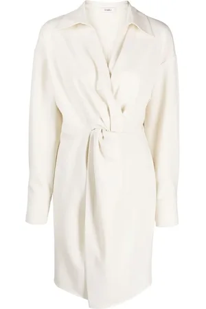 GOEN.J V-neck long-sleeve shirt dress