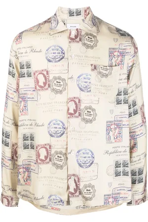 Rhude Passport stamp print shirt