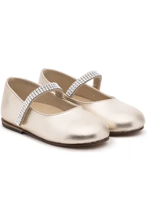 Babywalker Crystal-embellished ballerina shoes