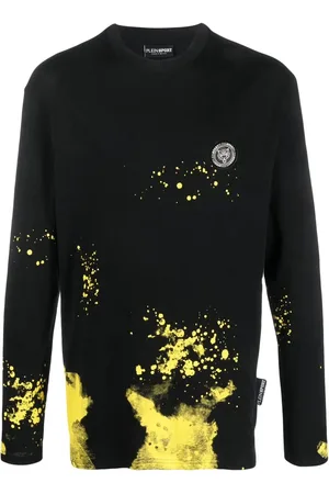 Philipp Plein Paint splatter-print long-sleeved T-shirt