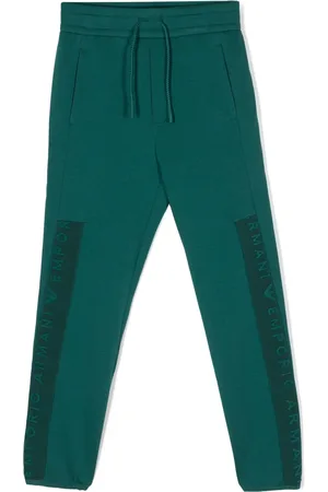 Emporio Armani Logo-embossed tapered track pants