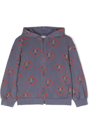 Bobo Choses Masks-print zipped hoodie