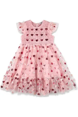 Self-Portrait Heart-sequin dress