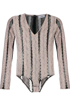 AMIR SLAMA Striped bodysuit