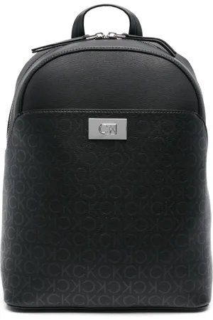 Calvin Klein Monogram-pattern zipped backpack