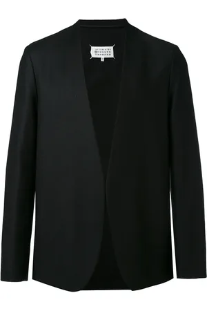 Maison Margiela Collarless vigin-wool blazer