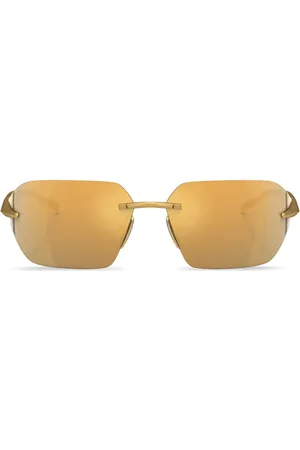 Prada Logo-engraved frameless sunglasses