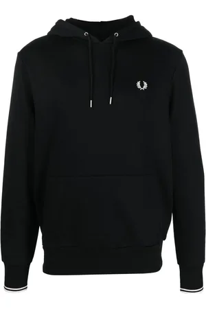Fred Perry Embroidered-logo detail hoodie