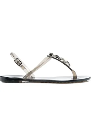 Casadei Crystal-embellished jelly sandals
