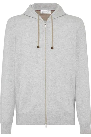 Brunello Cucinelli Front zip cashmere hoodie