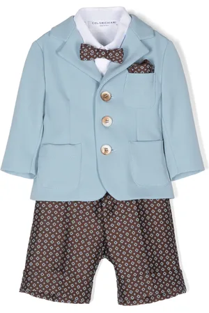 COLORICHIARI Geometric-pattern short set (three pieces)