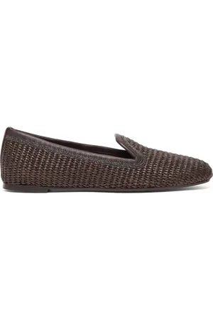 Brunello Cucinelli Interwoven-design slippers
