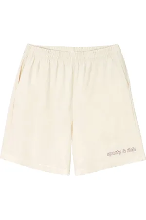 Sporty & Rich Embroidered-logo cotton shorts